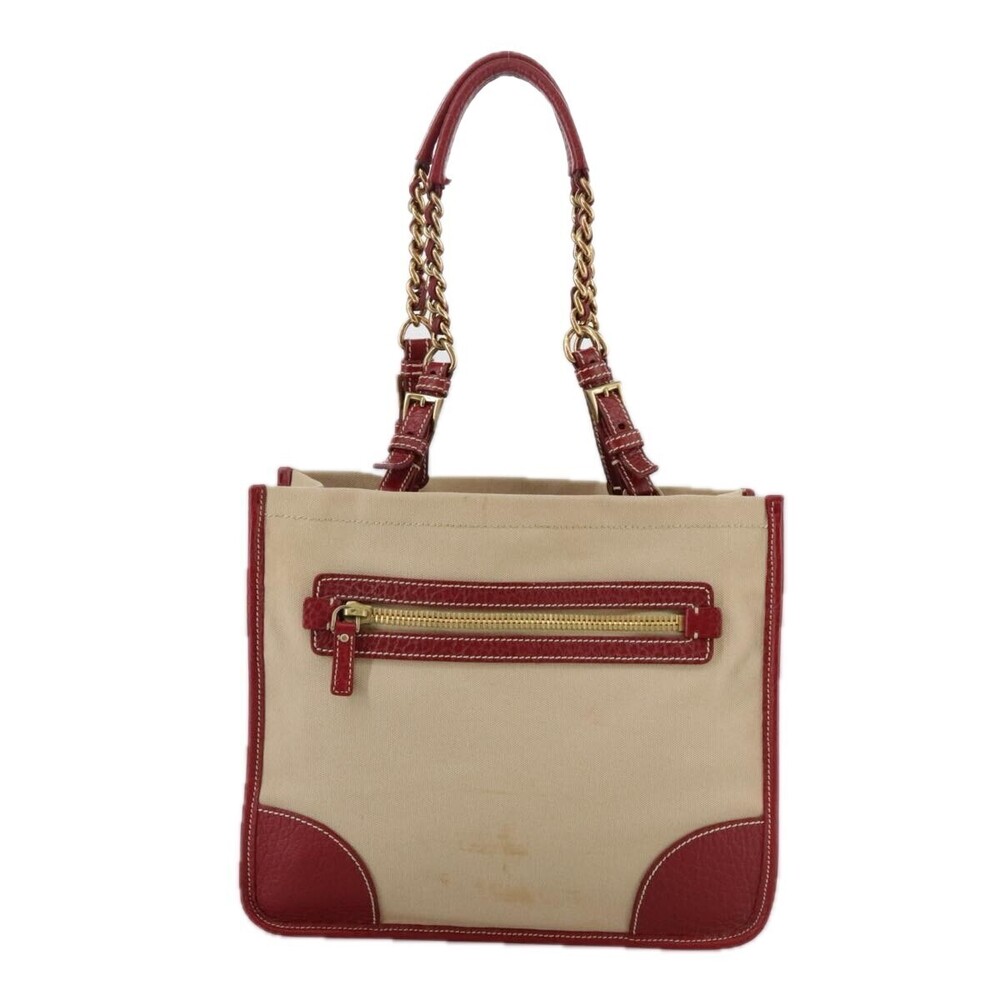 Prada Vintage Chain Tote Canvas